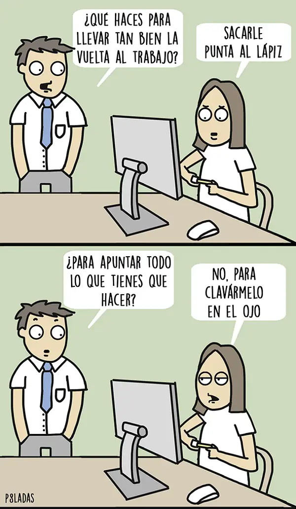 Imágenes graciosas con frases de vuelta al trabajo - Imágenes graciosas